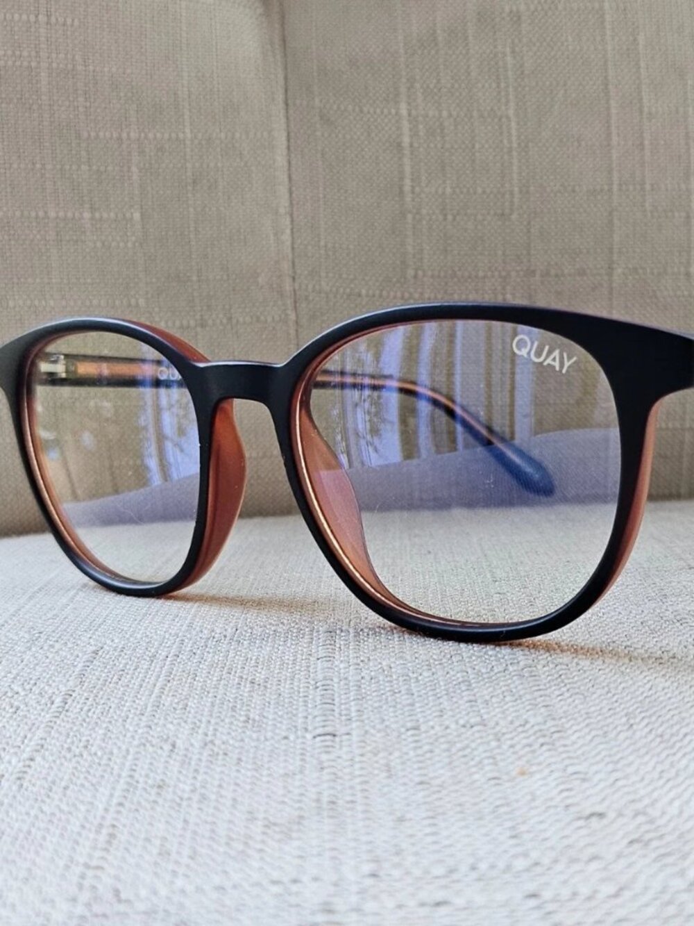 Quay Australia Women Eyeglasses Frame Dark Brown Eyewear Blueprint Glasses